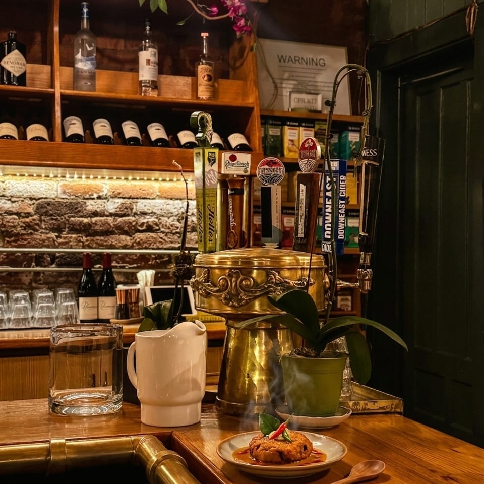 Cozy bar area detail
